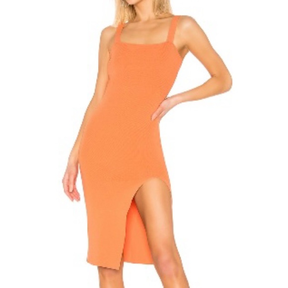 superdown Orange Midi Dress